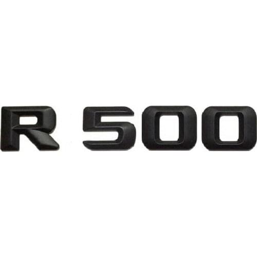 Matt Black " R 500 " Trunk Rear Letters Words Number Badge Emblem Decal Sticker for Mercedes-Benz R Class R500