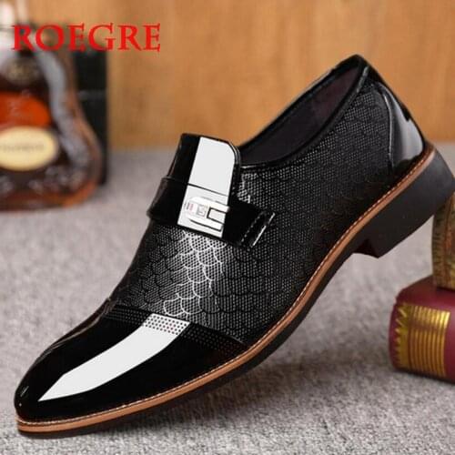 2020 Spring New Men Business Formal Wedding Shoes Man Fashion Comfortable Loafers Luxury Designer Business Shoes Large Size 48