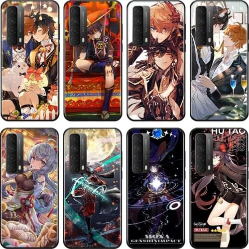 Game Genshin Impact For Huawei Y9A Y9S Y9 Y8P Y8S Y7A Y7P Y7 Y6 Y6P Y6S Y5P Y5 Prime Pro 2019 2020 Black Soft Phone Case
