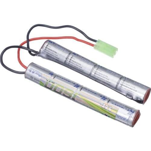 Lismkey 8S 2/3A 9.6v 1600mAh Butterfly NunChuck NIMH Battery Pack with Mini Tamiya Connector for Airsoft Guns ICS CA TM SRC JG