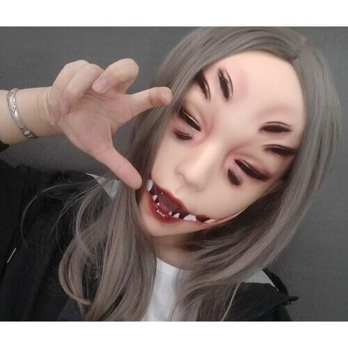 NEW-10) Handmade Female Male Resin Crossdress Pretty Girl BJD Masks Halloween Party Vampire Cosplay Mask