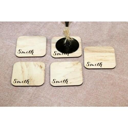 Gift for Couples - Engagement Gift - Housewarming Gift - Birthday Gift Personalised Initials Coasters - Wooden Coaster - Drinks