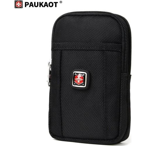 Classic Belt Waist Packs Black Fanny Pack Phone Pouch Outdoor Money Bags Purse Wallet Business Mens Zipper Pocket