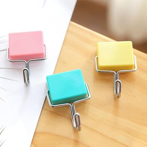 Cute Fridge Magnets Sticker Microwave Without Trace Wall Storage Home Decor Holder Hanging Holder Magnet Key Storage Q8B9