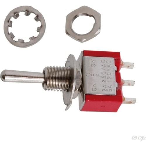 SPDT MTS-103 Red 3Pin ON-OFF-ON 3 Position Mini Toggle Switch AC250V 2A 120V 5A