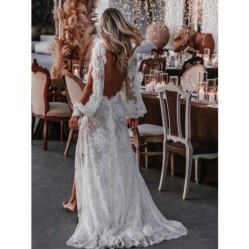 Wedding Dresses abito da sposa Sweep Train Lace Bridal Gown vestido de casamento