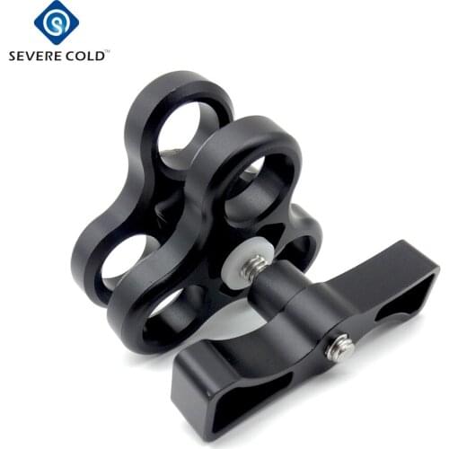 Severe Cold Aluminum Ball Joint Arms 3 Section Ball Joint Clamp Light Lamp Holder For Diving Underwater Photography Torch