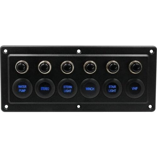 Waterproof Touch Screen Switch Panel DC12-24V With 6 Switches Touch Control Panel Box For Car Marine Boat Caravan Motorhomes