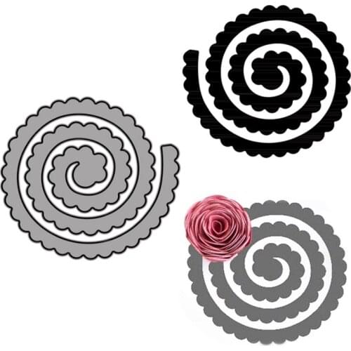 Cutting Dies Wavy Spiral Circle For DIY Scrapbooking Embossing Album Paper Cards Dies 2021 New