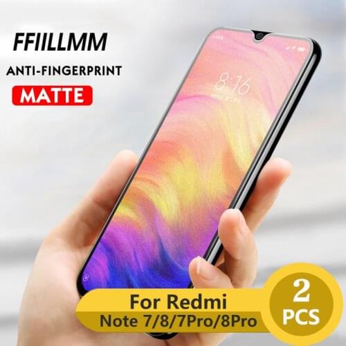 2Pcs/lot Matte Protective Glass For Xiaomi Redmi Note 7 8 Pro Tempered Glass For Redmi Note 8 Pro Glass Screen Protector For Mi
