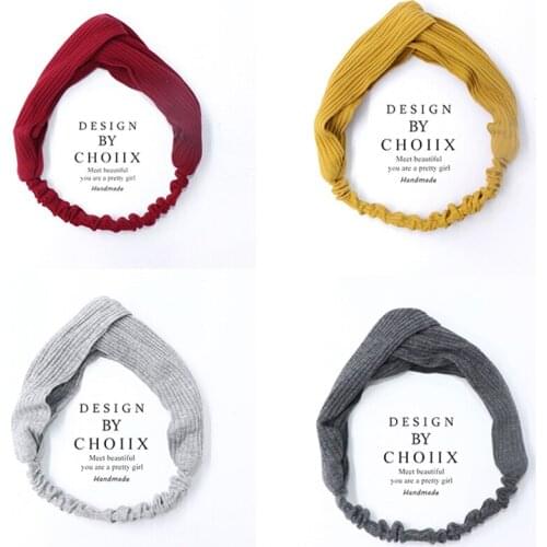 Headband For Women Fashion Stripe Pattern Knot Elastic Hairbands For Women DIY Cotton Girls Hair Accessories Hair Bands Bandanas