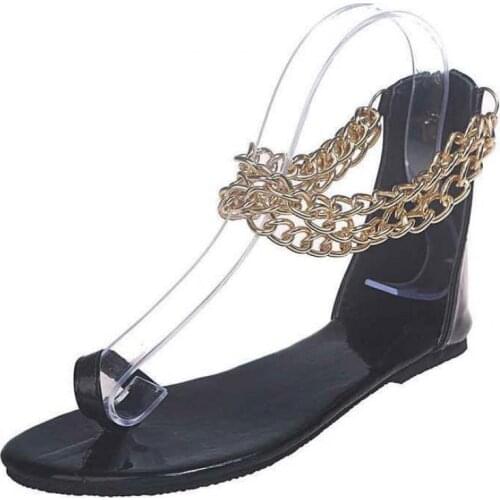 2021 Summer Slippers Fashion Chain Design Ladies Sandals Stiletto Open Toe Mules Ladies Sexy Sandals Zapatos De Mujer