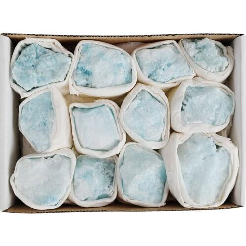 1box Blue Aragonite Sodalite Energy Stones Chakra Divination Stones Natural Stones Raw Minerals Home Decor