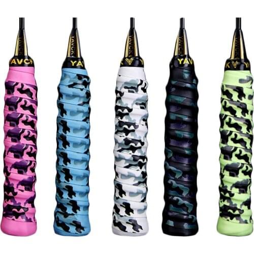 1pc Camouflage Badminton Tennis Racket Overgrips Anti-skid Sweat Tape Absorbed Wraps Fishing Skidproof Sweat Band grip
