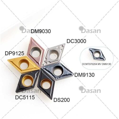 10pcs DCMT070204 DCMT11T304 Carbide Inserts DCMT Cutter Boring Bar Lathe Tool for Steel or Cast Iron
