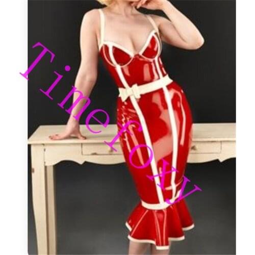 100%Latex folding dress party dress Rubber dance dress holloween costumes party Dress Customize 0.4mm