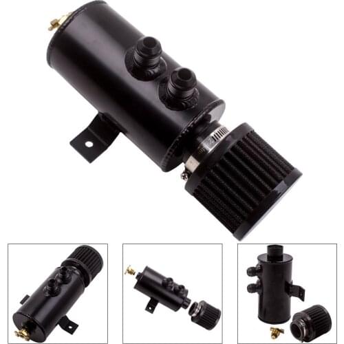 10AN Oil Catch Can Reservoir Tank Aluminum With Breather Filter Baffled Newest