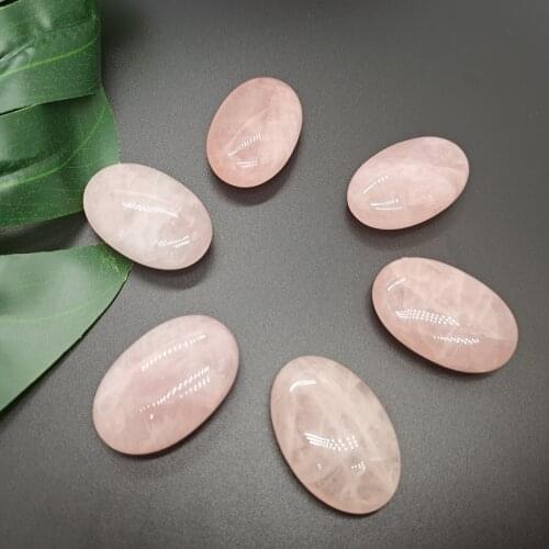 2pcs Natural Pink Rose Quartz Crystal Palm Stone Gemstone Ornament Massage Crystals Stones Minerals Reiki Healing Decor