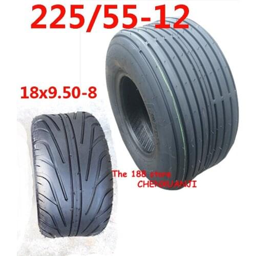 225/55-8 tires with wheels 18x9.50-8 front or rear 8 inch 4PR vacuum tires for electric scooter for Harley China bicycles