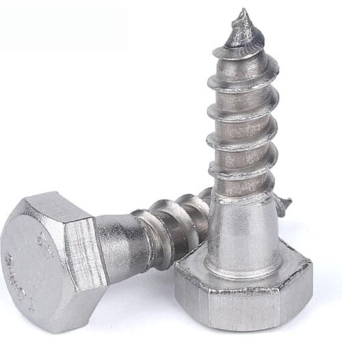 304 Stainless Steel Self-Tapping Phillips Outer Hex Screw Cross Hexagonal Flange Cross Head Screws Wood Nail M6 M8 M10 M12
