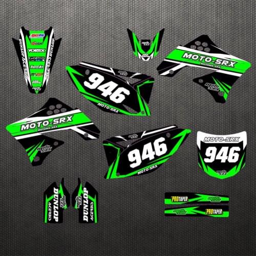 6 STYLES Motorcycle GRAPHICS BACKGROUNDS DECALS STICKERS for Kawasaki KX450F KXF450 KX250F KXF250 2009 2010 2011 2012 KXF 250