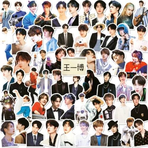 60Pcs/Set Chen Qing Ling Decorative Sticker Xiao Zhan, Wang Yibo Scrapbooking DIY Diary Album Label Stickers