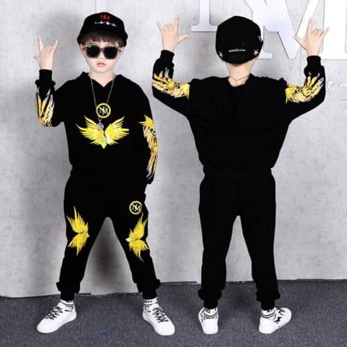 2 Pcs Children Clothes Set Boys Long Sleeve Lovely Print Casual Sports Suits 6 8 10 12 14 Years Kids Clothing Casual Tracksuit