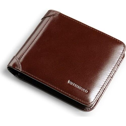 Mens high-end wallet, fashionable cow leather card bag, personalized leisure card holder, multi-function Purse