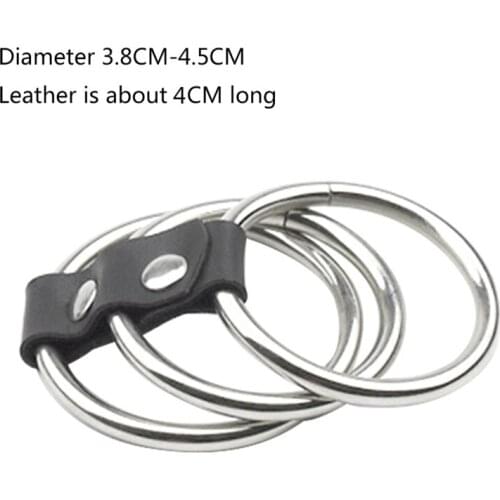 50LF Stainless Steel Dildo Ring Enhancer Exercise Masturbating Stimulator Enlarger Adult Sex Toys for Men