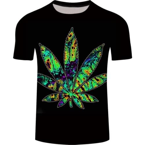 Colorful Weeds 3D printe Men Women t-shirts Casual Short Sleeve tshirt Hip Hop Oversized T-shirt Children Summer Couple clothes