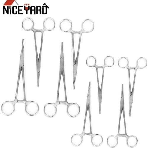 NICEYARD 14cm 16cm 18cm 20cm Pet Epilation Tools Fishing Locking Pliers Curved/Straight Hemostatic Forceps Hair Clamp Hand Tool
