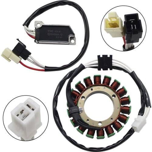 Motorcycle Magneto Stator Coil +Voltage Regulator Rectifier For Yamaha XV400 XV500 XV535 XV535S Virago 42X-81960-A1 2GV-81410-20