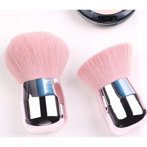 Make Up Brush Foundation Large Size Pink Super Soft Powder Brush Pink Angled Flat Blusher Makeup Brush Professional Wool Fiber