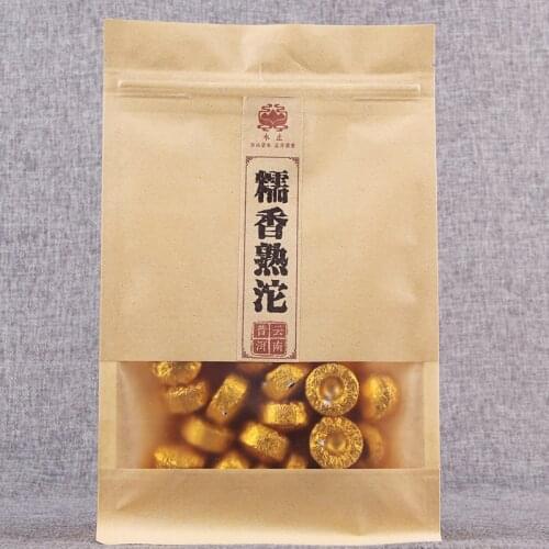 China Yunnan Aged Glutinous Rice Fragrant Xiaojintuo Cooked Cha Puer Strong Flavor Small Bag Green Food For Health Care Shu Puer