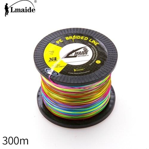 300M 8 Strands 18-100LB PE Braided Fishing Wire Super Strong Fishing Line Multicolor