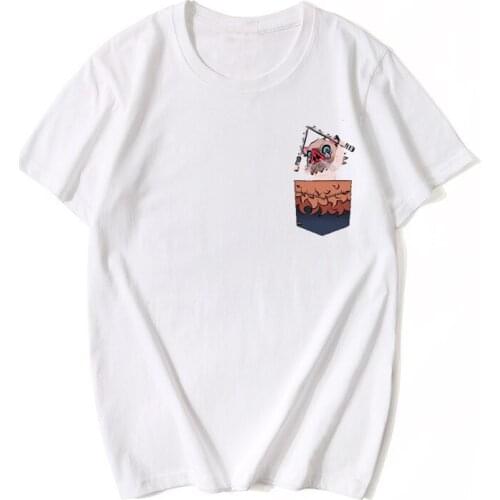 Summer Cartoon Anime Demon Slayer T Shirt Custom logo T-Shirt Women Men Harajuku Short Sleeve Hashibira Inosuke Tops Dropship