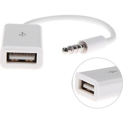 HOT Male to Female Economic Male AUX Audio Plug JacK USB 2.0 Female Converter Cable Cord Car MP3