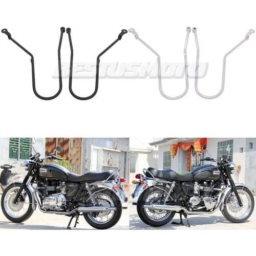 Motorcycle Left&Right Side Pannier Rail Saddlebag Support Bar For Triumph Bonneville T100 Thruxton Scrambler 900 2001-2015
