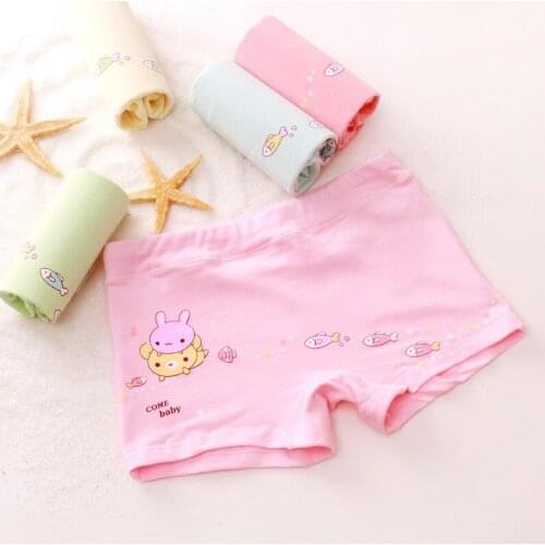 New free shipping high quality girls boxer shorts panties kids rabbit children underwear 2-9year old 5pcs/lot