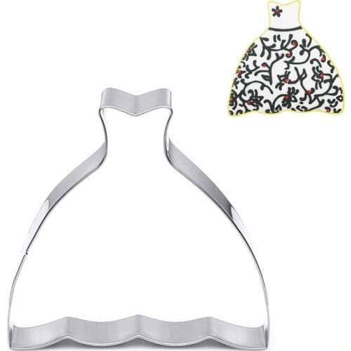 2015 1 PC Wedding Cookie Cutters Metal Dress Biscuit Party Wedding Decor cozinha DH013