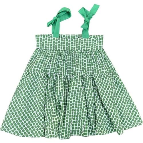 Hollead New Born Baby Girl Polka Dot Dresses Summer Cute Bow Vest Suspender Dress For Girls 1-8 Years Girls Casual Party Clothes