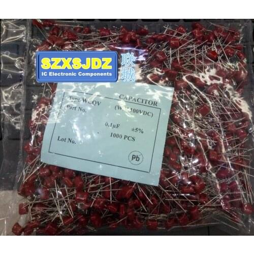 1000 PCS CBB 104J 100V 104 0.1uF 100nF Polypropylene Capacitors P=5MM