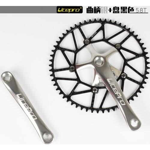 Q817 Free shipping Litepro ultra-light lp positive and negative teeth 50 52 54 56 58T single disc 130BCD tooth plate crank