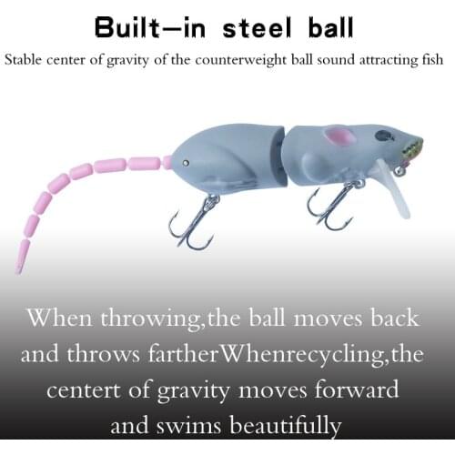Fishing Lure Plastic Mouse Lure Swimbait Rat Fishing Artificial Bait for pike bass With Hook Fishing Tackle minnow Floatingbaits