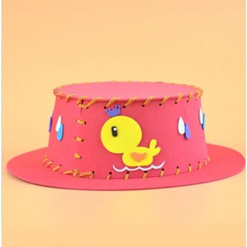 DIY Handmade EVA Hat Multicolored Knitted Cap Kit Kids Craft Educational Toy Children Handmade Handicraft Learning Model