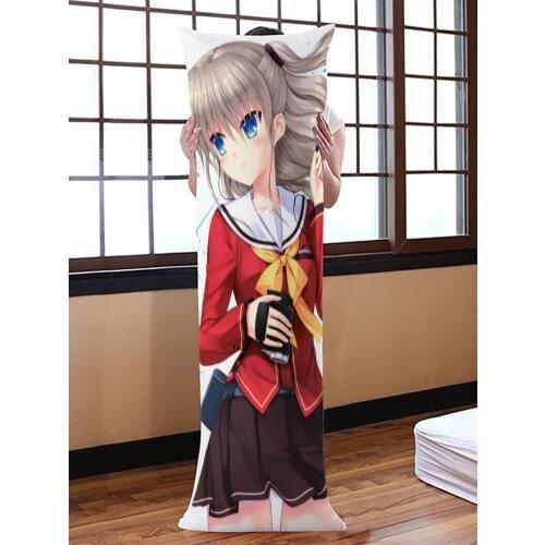 Charlotte Dakimakura Hugging Body Pillow Case Custom DIY Cushion Otaku Male Cosplay Costume Cover