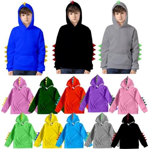 2021 Boys Hoodie Sweatershirt Cotton Casual Children Long Sleeve Boys Clothes Dinosaur Fashion Outfit Costume