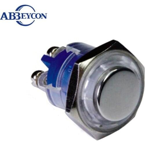 TY 1901 19mm High round momentary screw terminal waterproof plastic push button switch