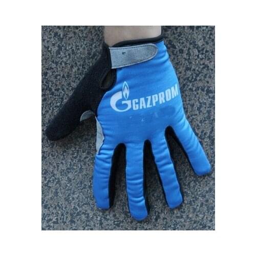 Winter Fleece Thermal 2016 GAZPROM Team One Pair Full Finger Cycling Jersey Gloves MTB Road Mountain Gel Gloves