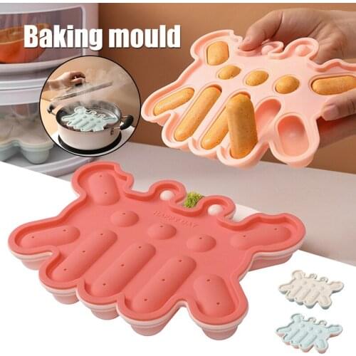 10 Cavity Silicone DIY Sausage Mold Cake Baking Tools Chocolate Mould Pastries Bread Fondant Cake Tools XH8Z